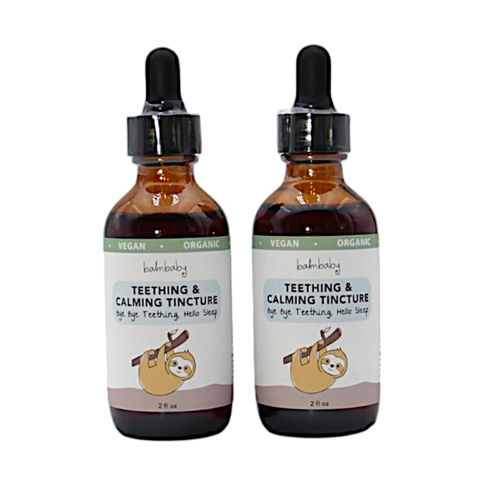 Balm Baby Teething Tincture in 2oz glass bottle