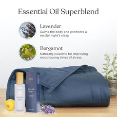 Close-up of Baloo Pillow Mist bottle with lavender and bergamot