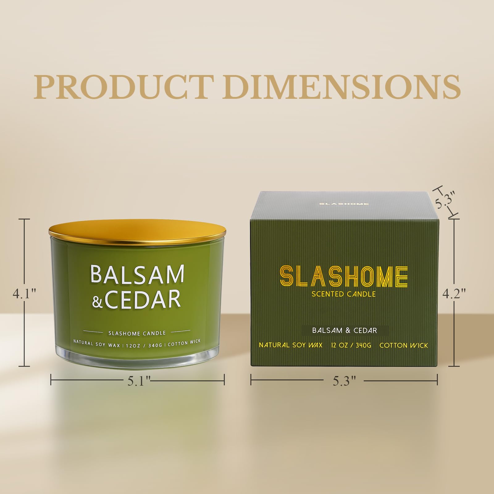 Gift-ready candle packaging with festive presentation
