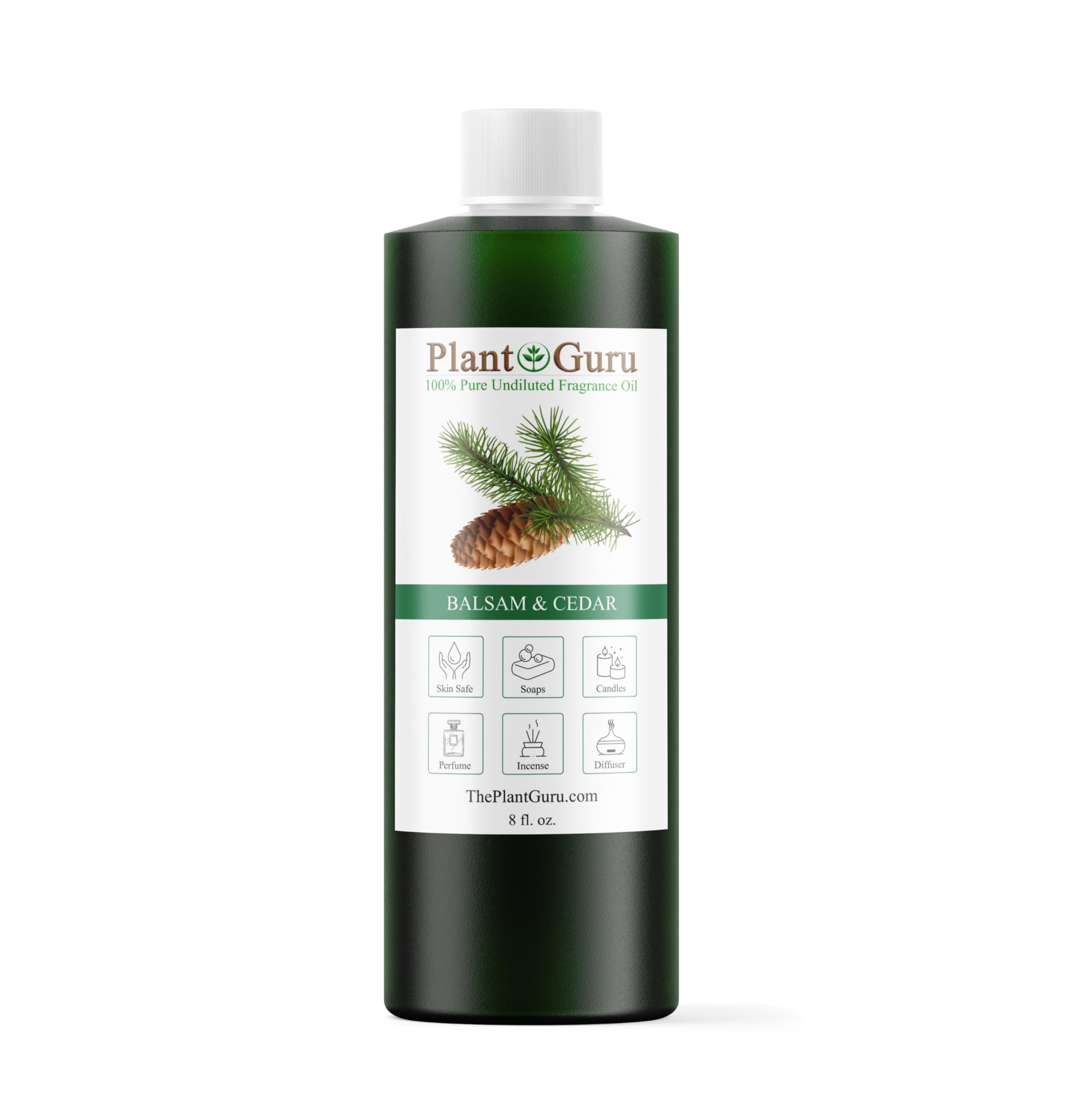 Balsam and Cedar Fragrance Oil bottle 8 oz - front view