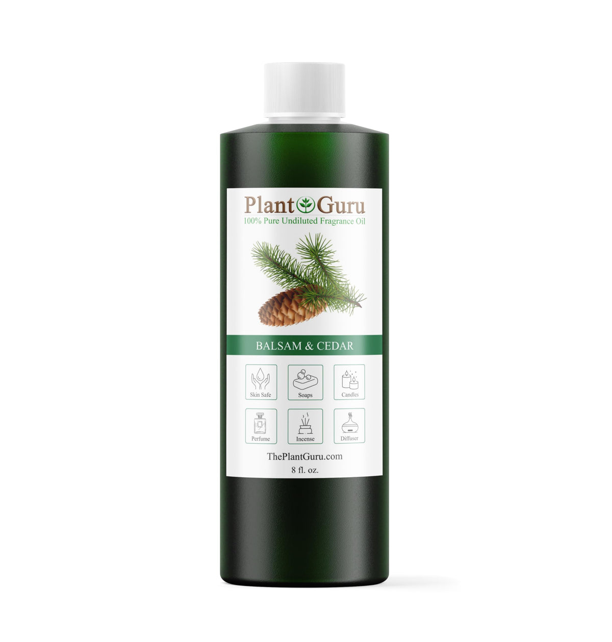 Balsam and Cedar Fragrance Oil bottle 8 oz - front view