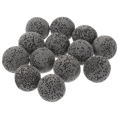 Baluue natural volcanic lava diffuser stones, grey color, close-up