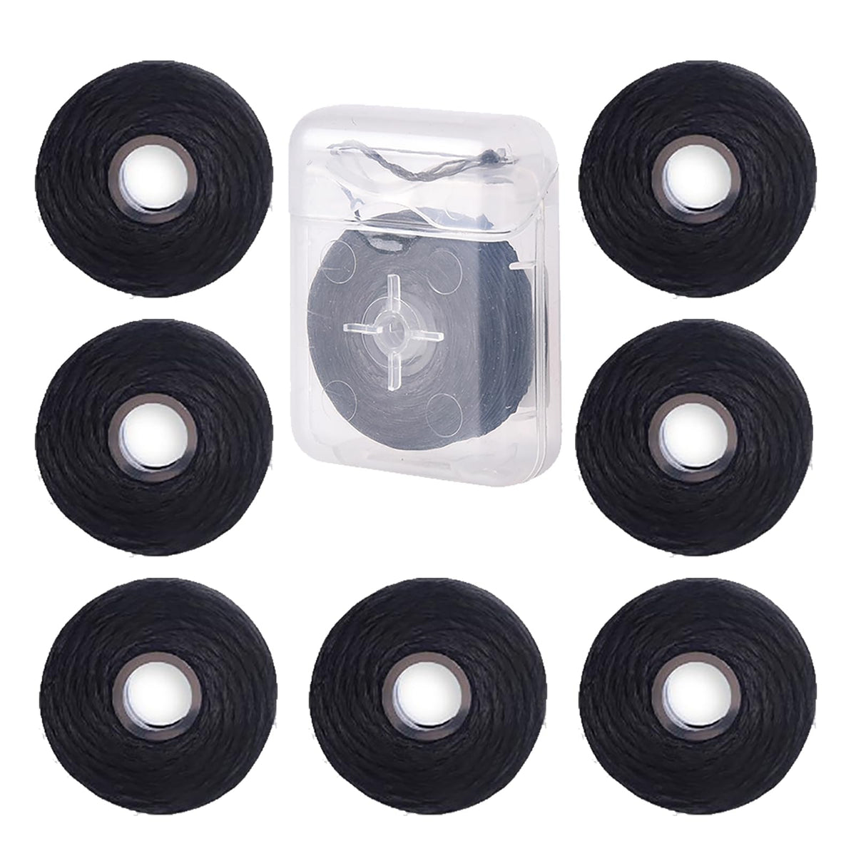 Boxed bamboo charcoal dental floss with built-in blade for easy cutting