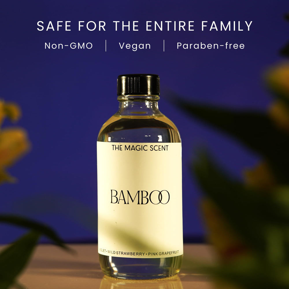 Close-up of Bamboo Diffuser Oil bottle