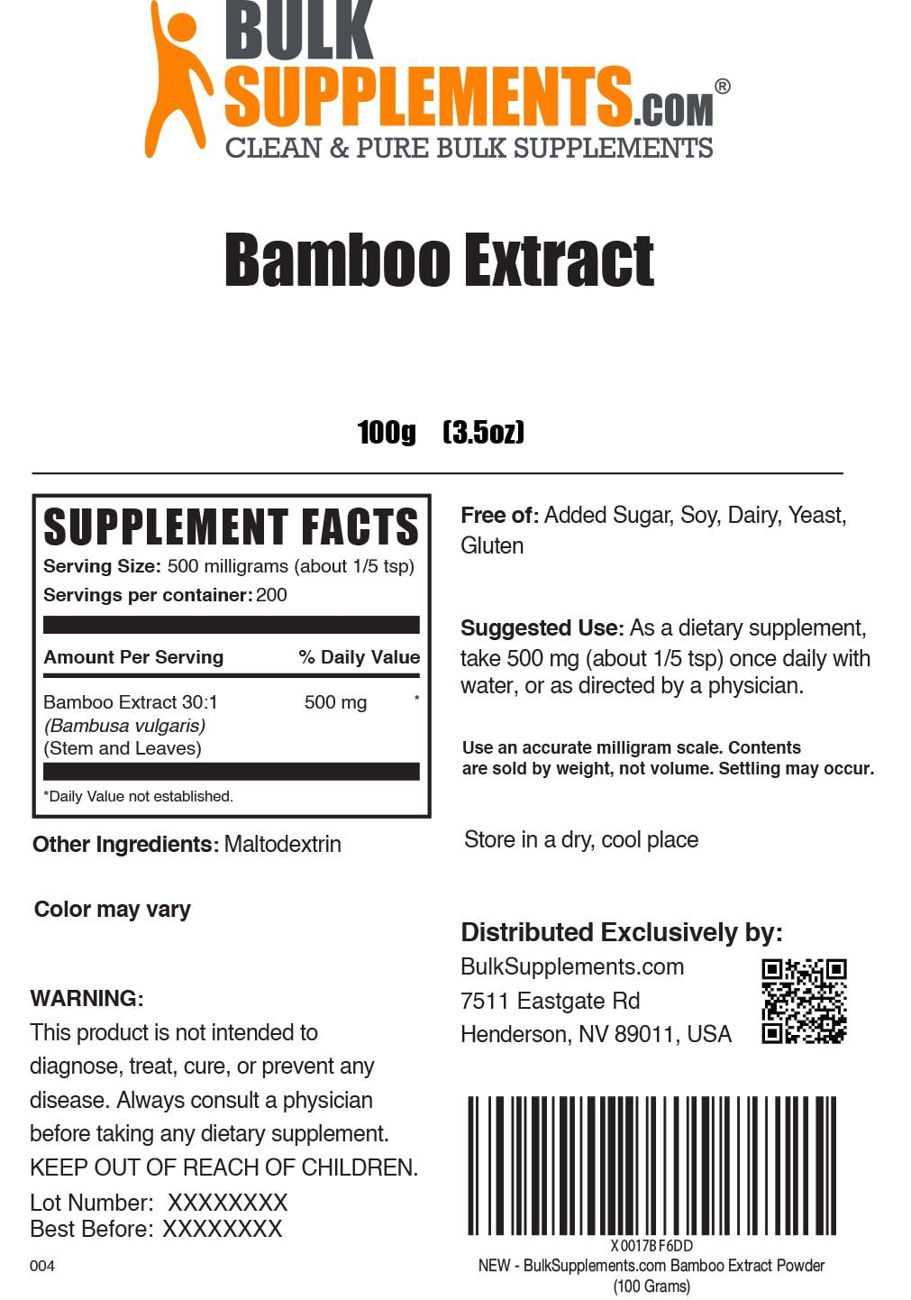 Visual of natural ingredients highlighting bamboo extract