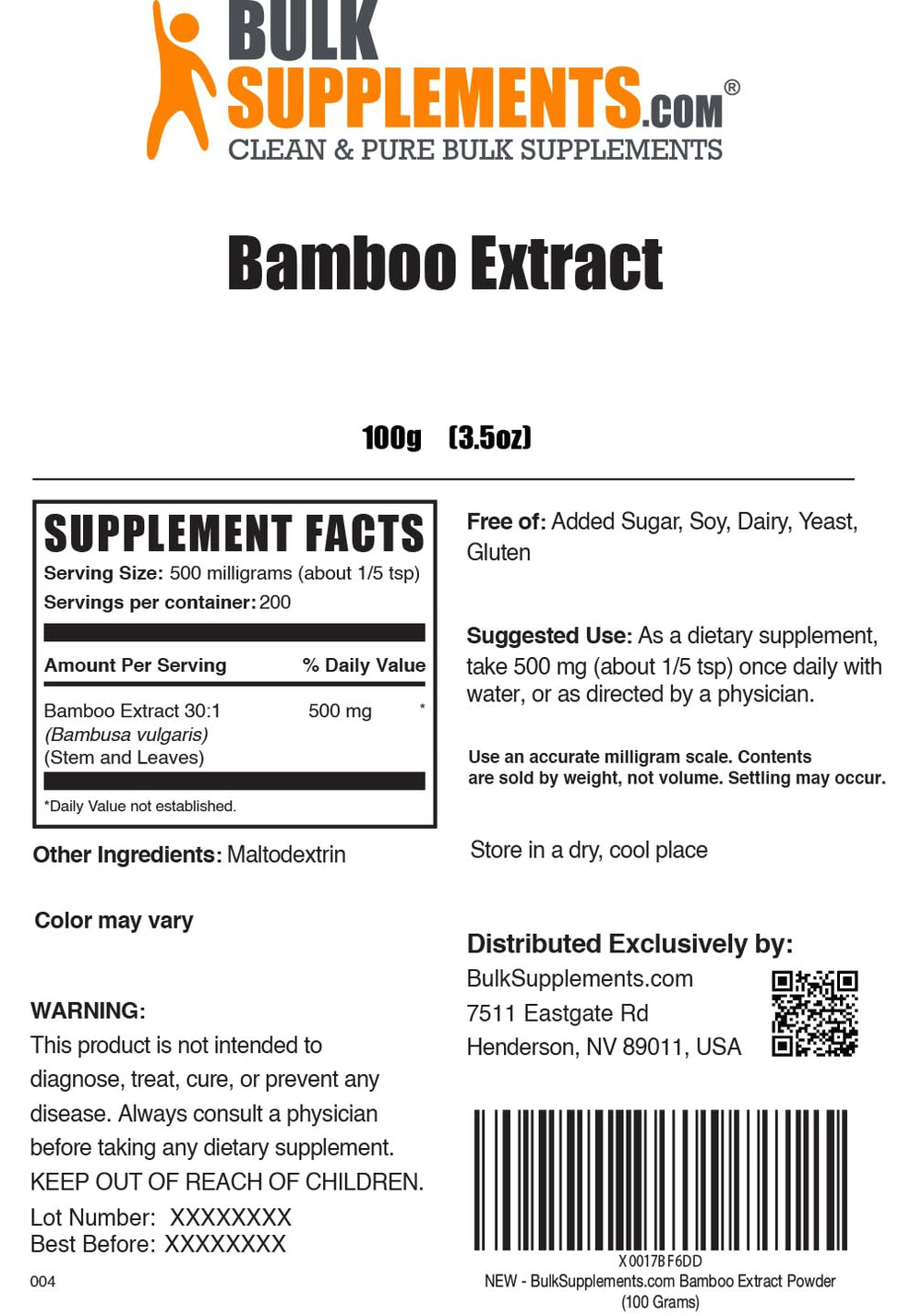 Visual of natural ingredients highlighting bamboo extract