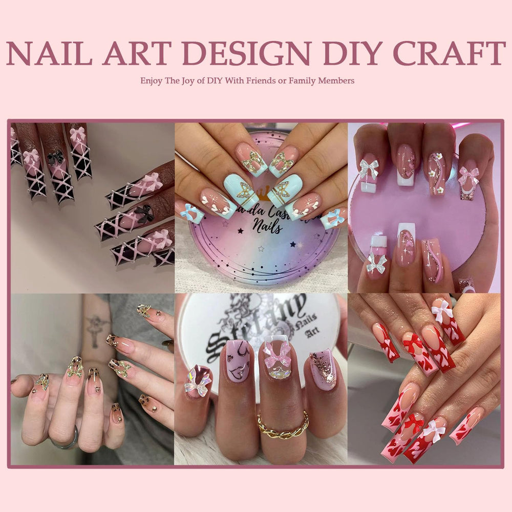 BANA ART 18-color bow charms offer versatile nail art options.