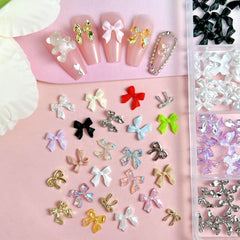 BANA ART Bow nails materials—eco-friendly resin and metal for durable decorations.