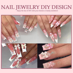 BANA ART gold and silver butterfly charms add metallic accents for nails.