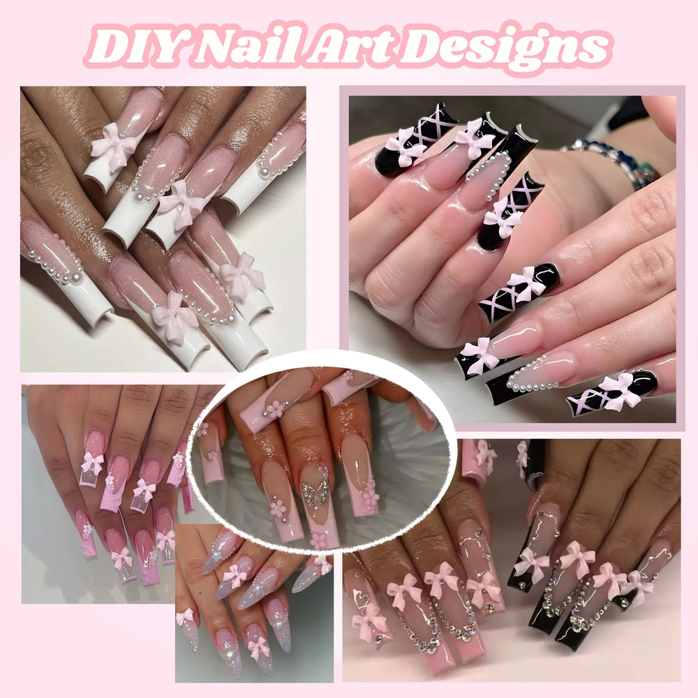 BANA ART bows and flowers in multiple colors support varied nail designs.