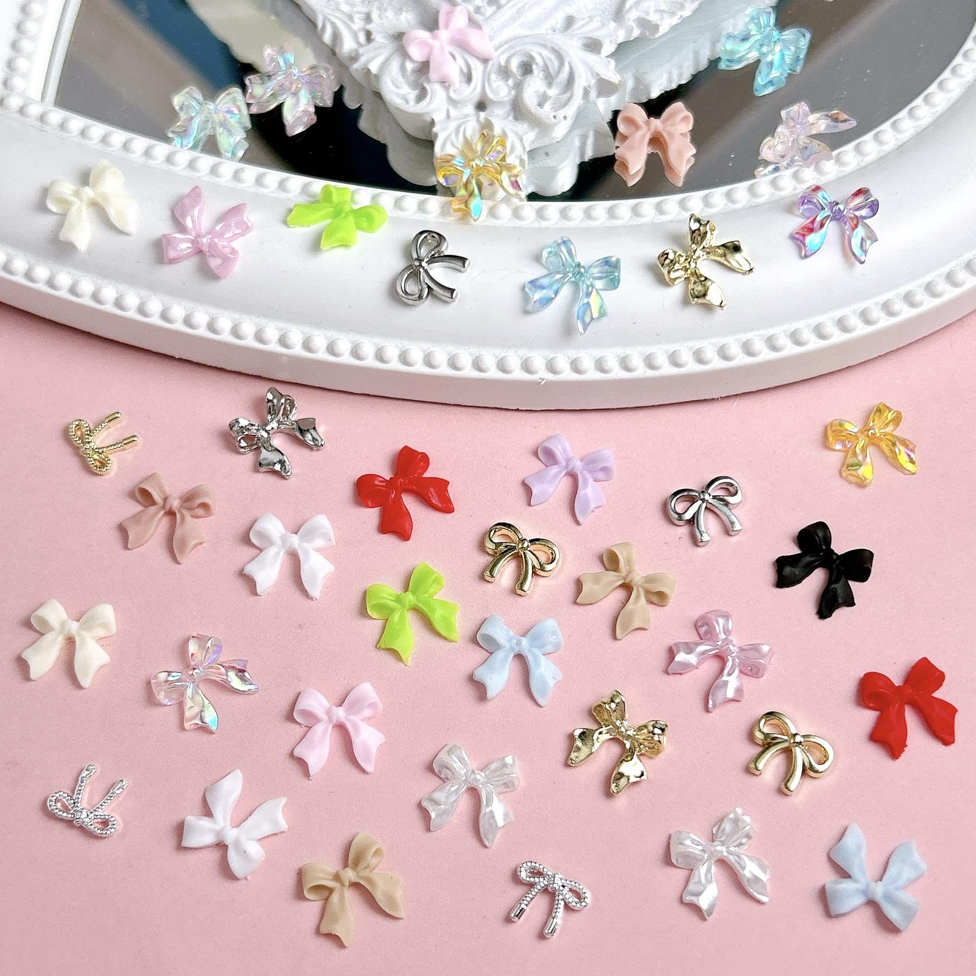 BANA ART Versatile bow charms for nails and DIY crafts.