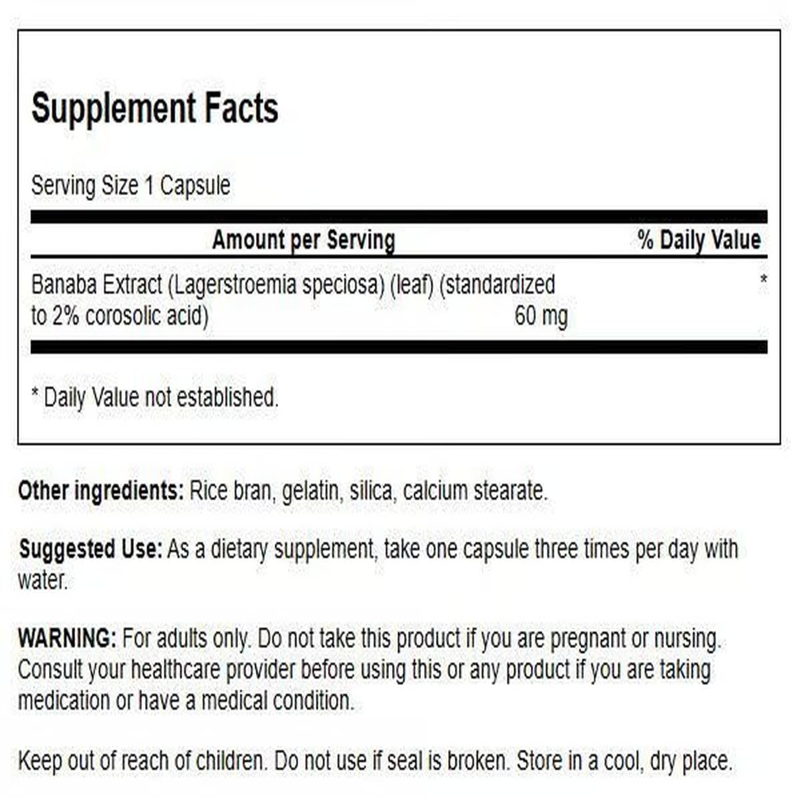 Banaba Extract capsules close-up