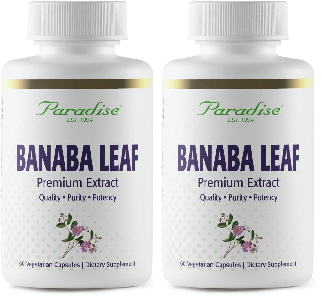 Paradise Herbs Banaba Leaf 12:1 Extract bottle front view