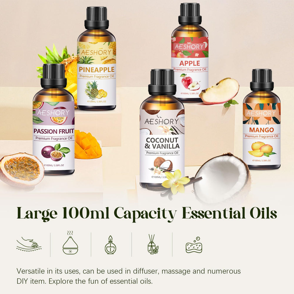 Amber bottle labeled Banana Fragrance Oil, 100 ml