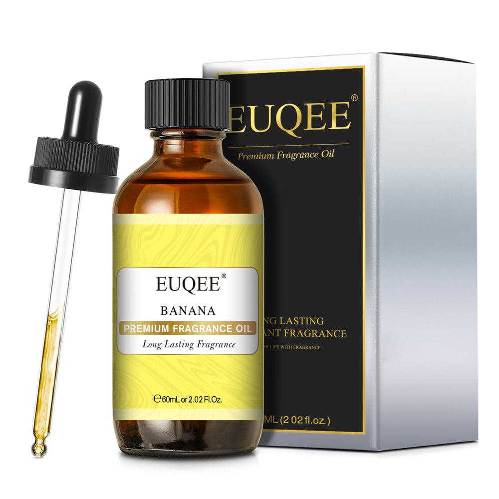 Banana fragrance oil bottle on a display shelf