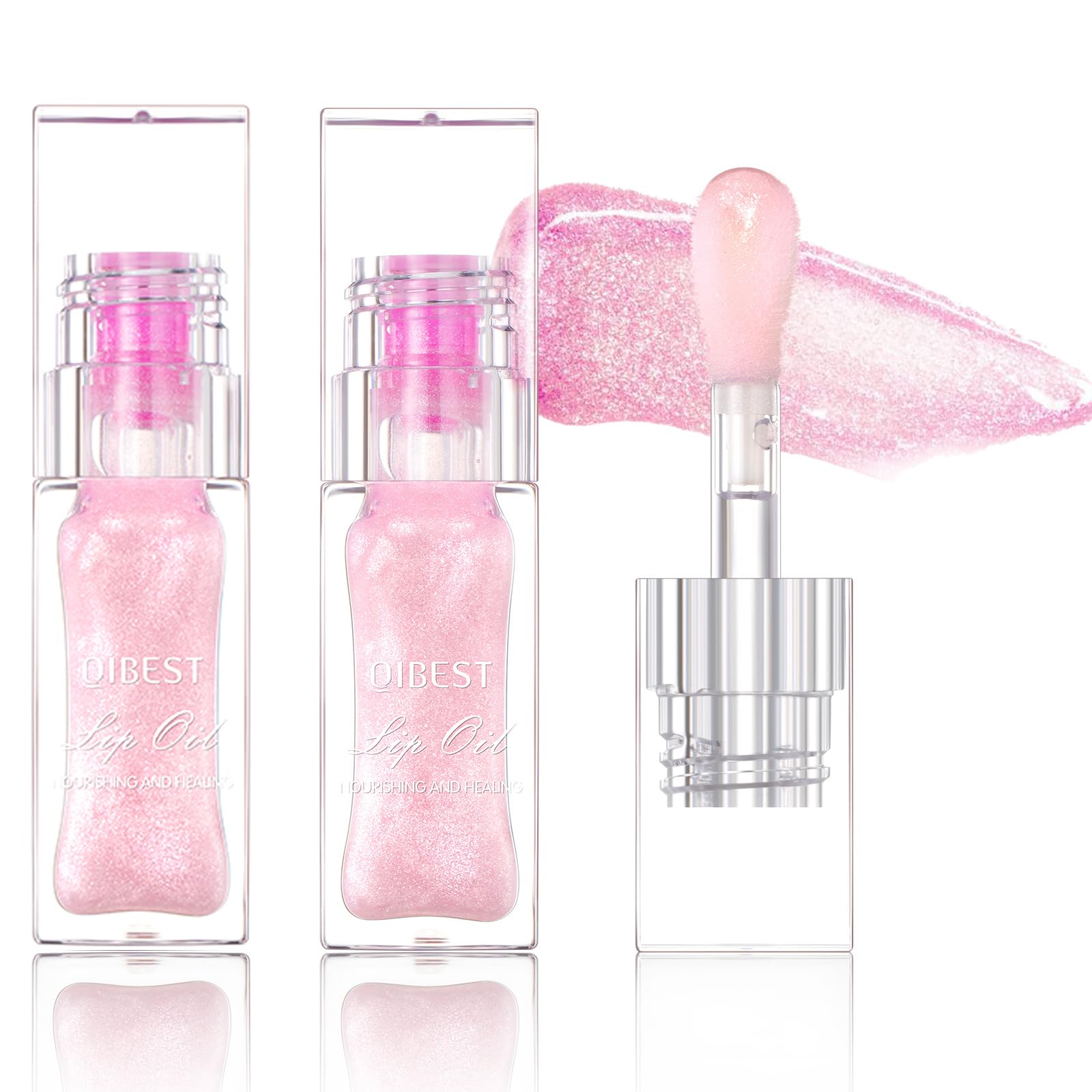 Bangfeng color-change lip oil demonstrates personalized shade on lips