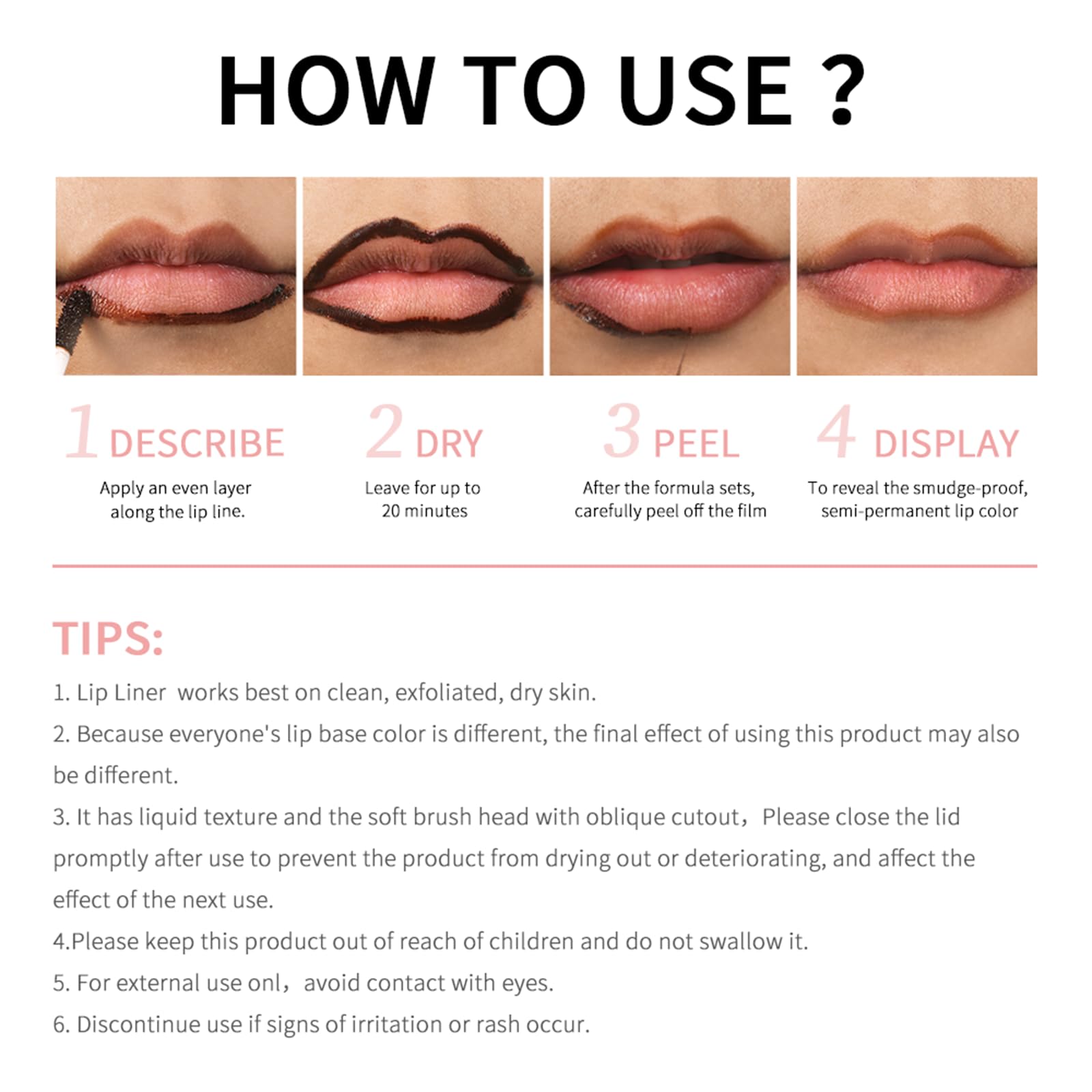 Bangfeng vegan cruelty-free lip liner stain emphasizes an ethical beauty choice.