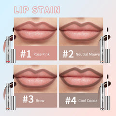 Bangfeng lip liner stain swatch reveals a rich nude shade with matte finish.