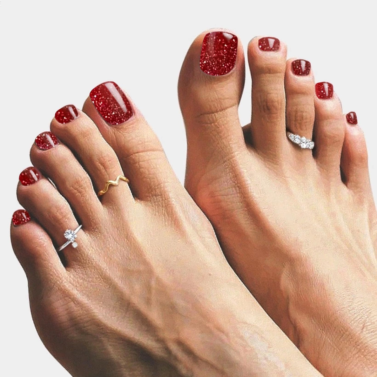 Banmagately toe gel stickers pack contents display: 34 strips, file, stick, prep pads.