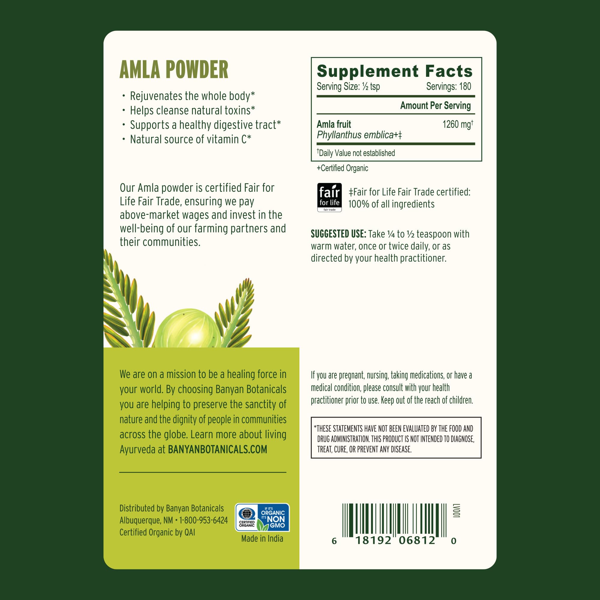 Close-up of fine amla powder texture