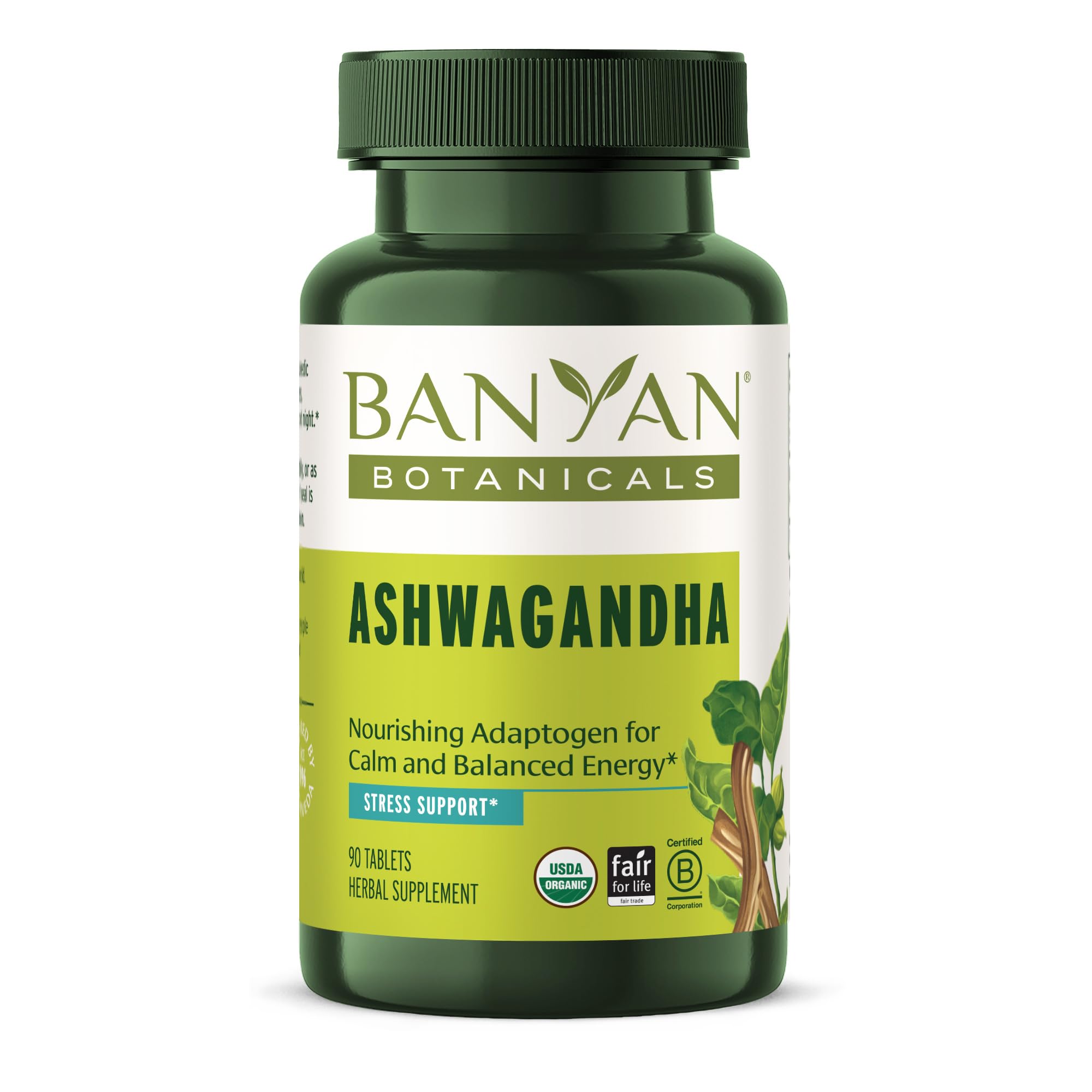 Front view of Banyan Botanicals Ashwagandha Tablets 1000mg
