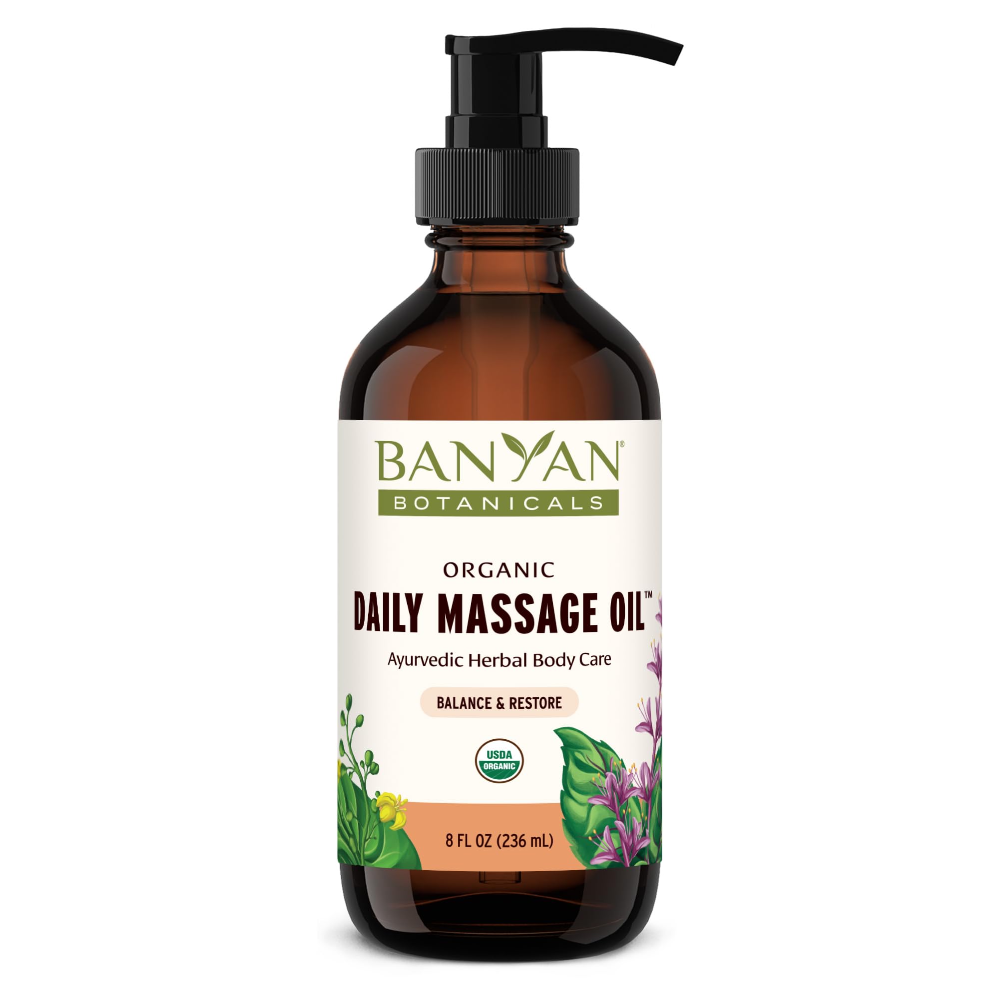 Banyan Botanicals Daily Massage Oil 8 oz bottle