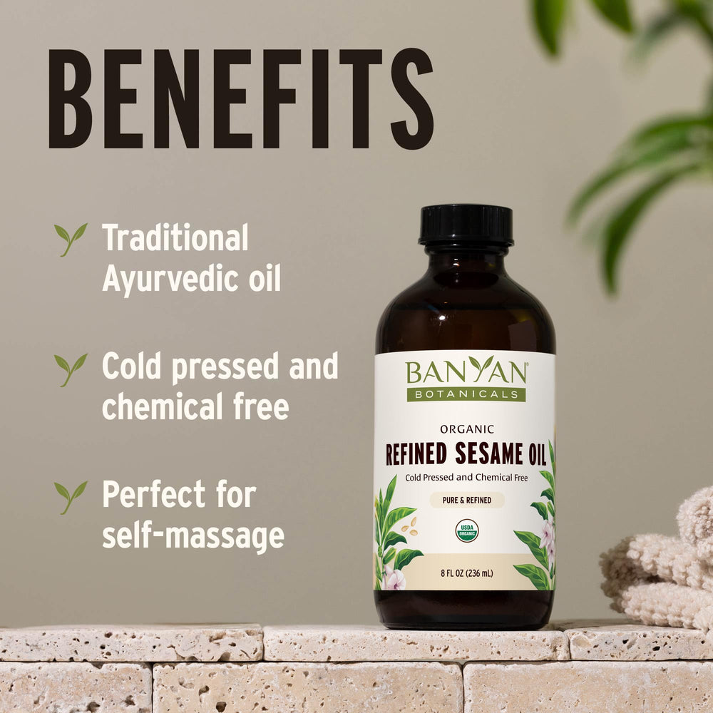 Sesame oil used for massage and skin care