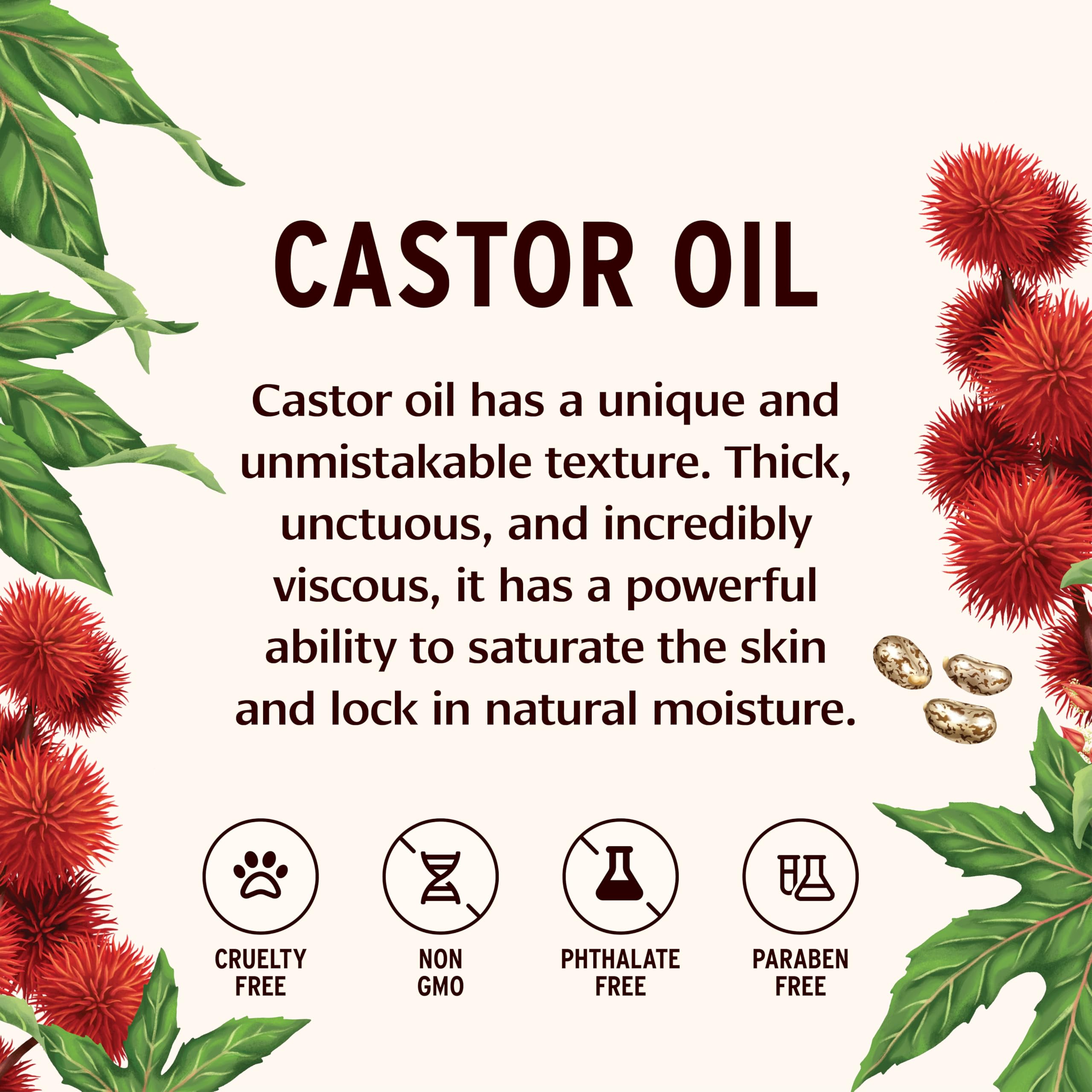 Thick, viscous texture of castor oil on a wooden surface