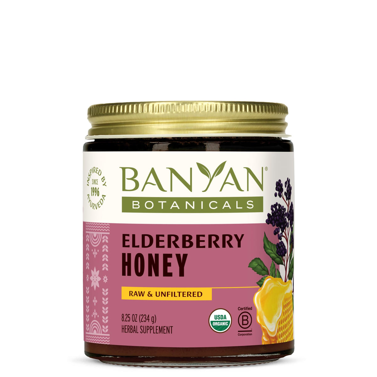 Banyan Botanicals Elderberry Honey bottle 8.25 oz