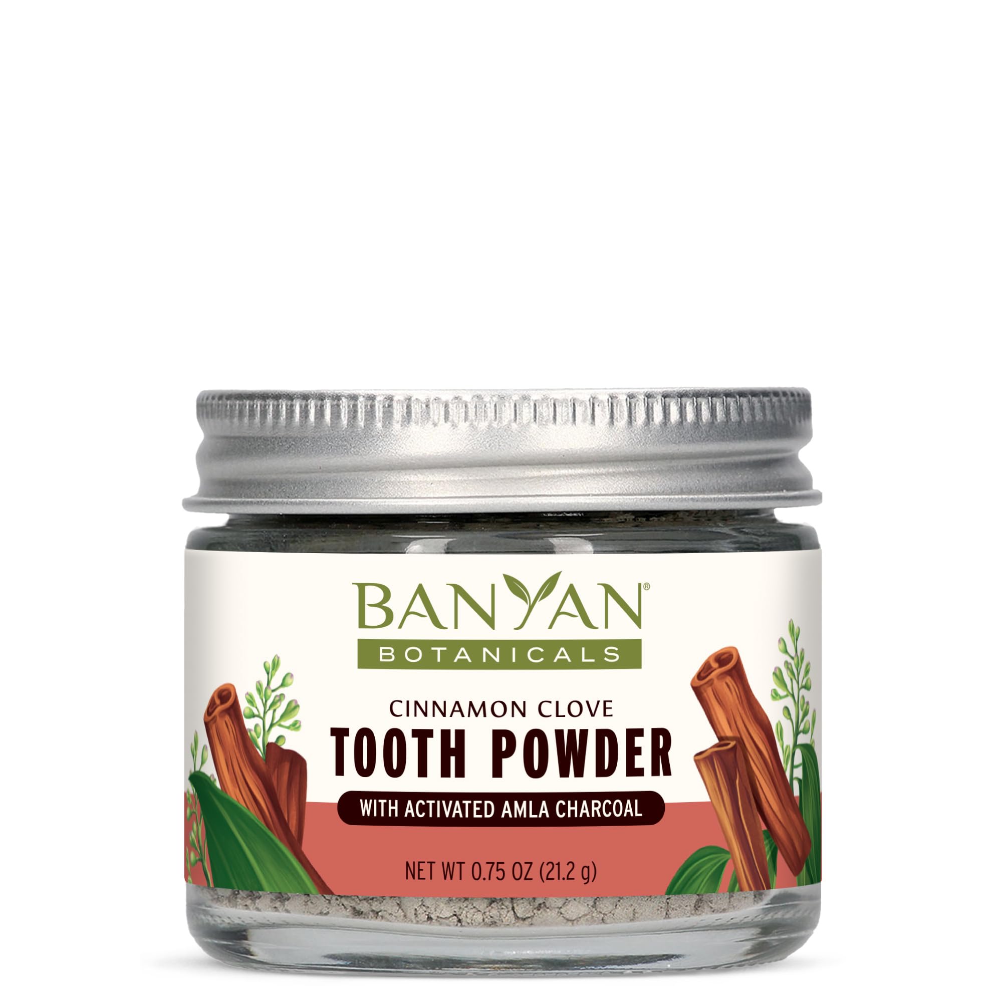 Jar of Cinnamon Clove Tooth Powder by Banyan Botanicals