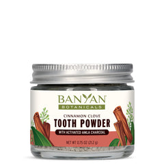 Jar of Cinnamon Clove Tooth Powder by Banyan Botanicals