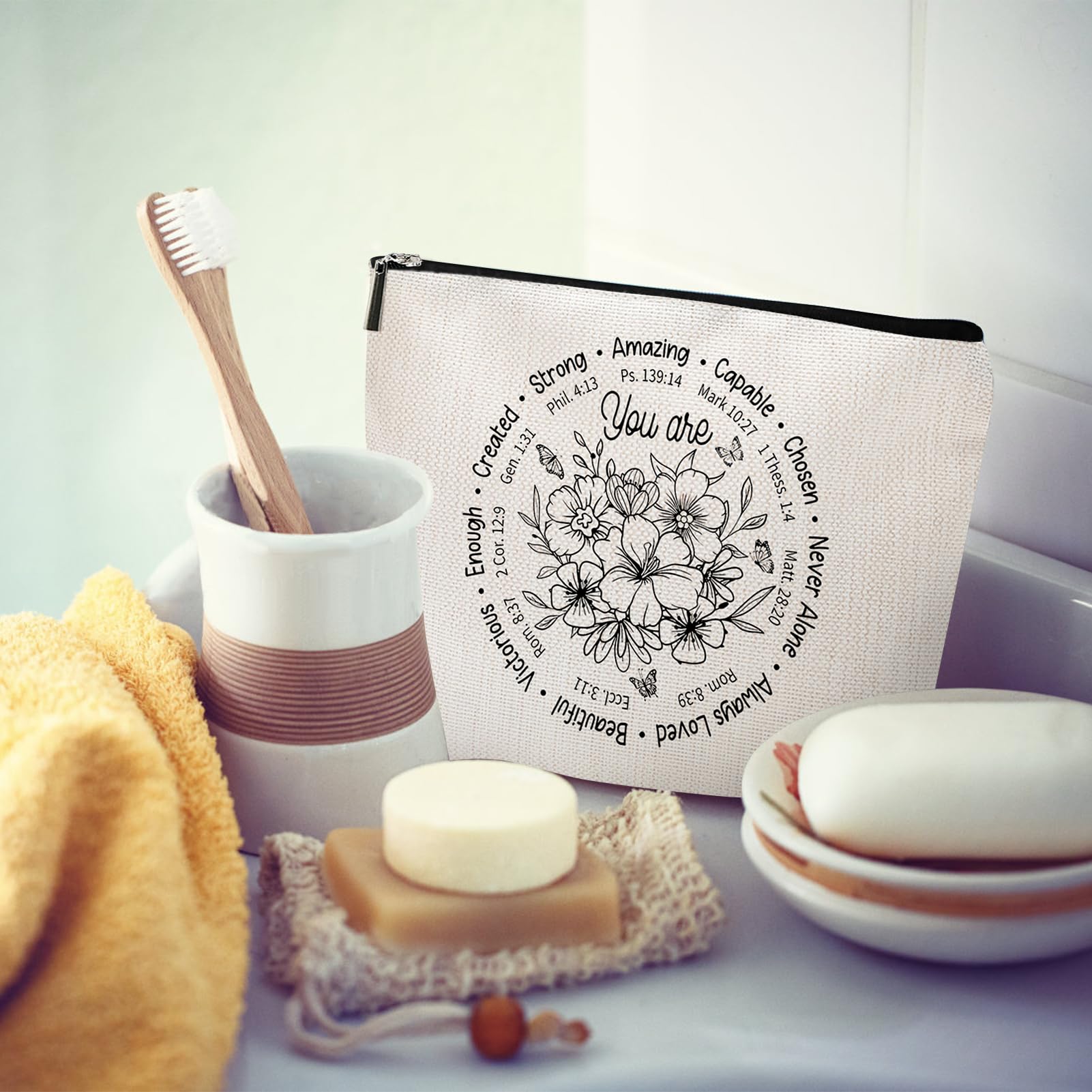 Baobeily You Are Amazing bag verse print detail ideal for daily motivation.