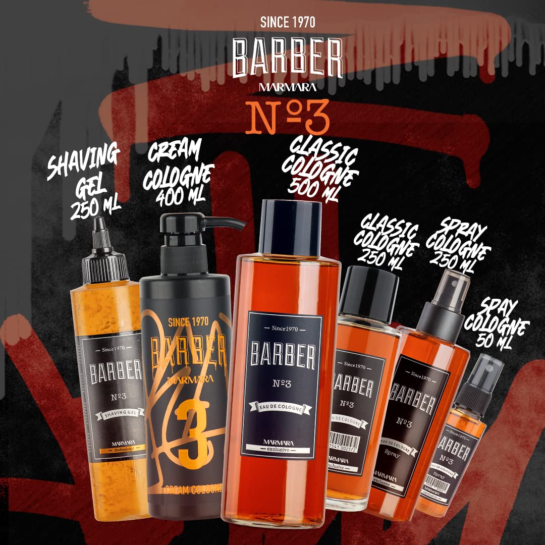 Barber Marmara packaging box and bottle on display for premium men's hair care.