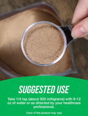 Barberry extract powder being poured into a scoop