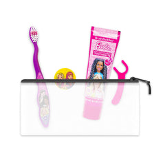 Mini travel bag included in the Barbie Oral Care Traveling Kit