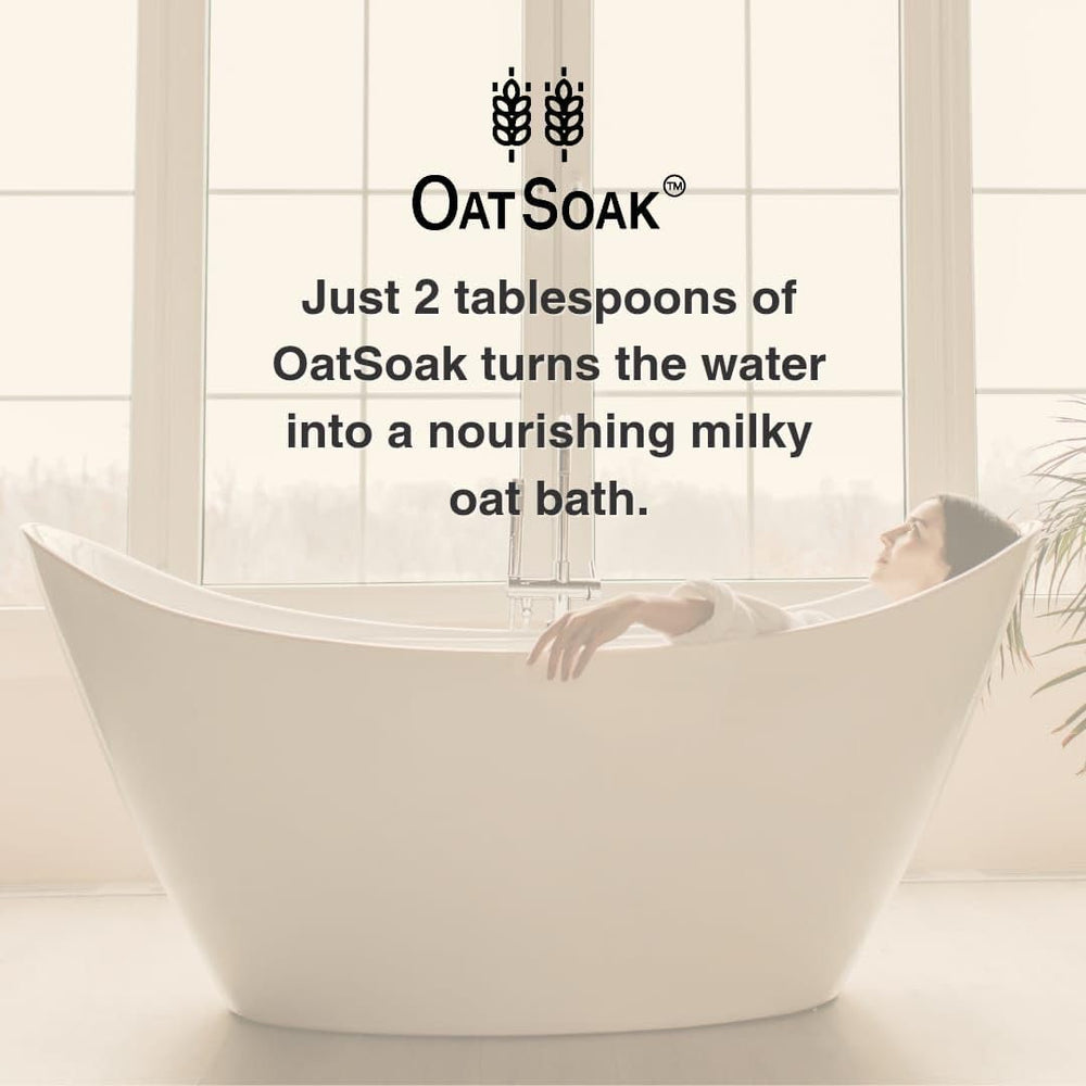 Bare Boutique OatSoak application on skin suggesting gentle cleansing