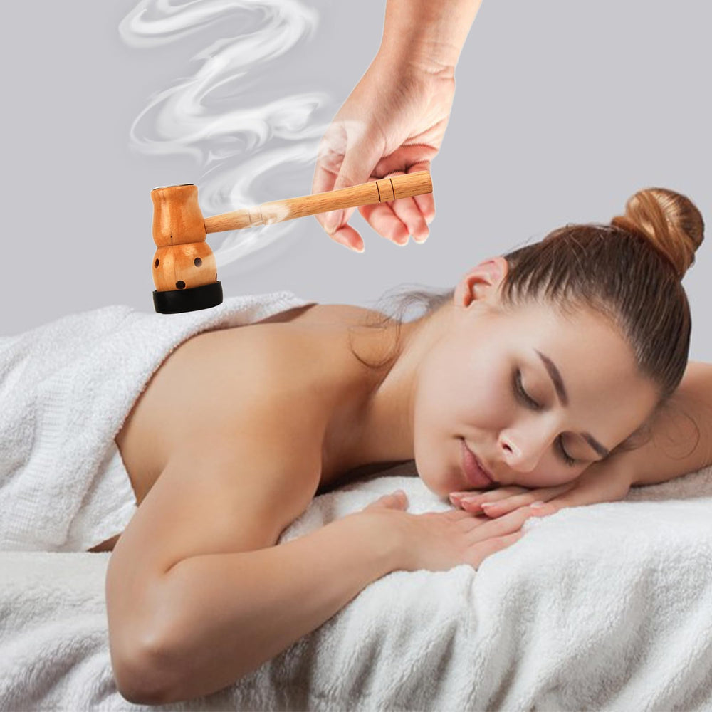 Gift-ready wooden moxa burner holder for health and wellness