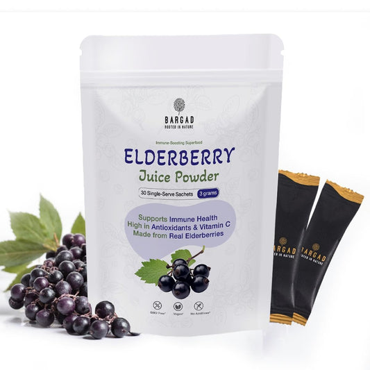 Bargad Elderberry Juice Powder box with 30 sachets