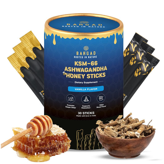 Bargad KSM-66 Ashwagandha honey sticks box front