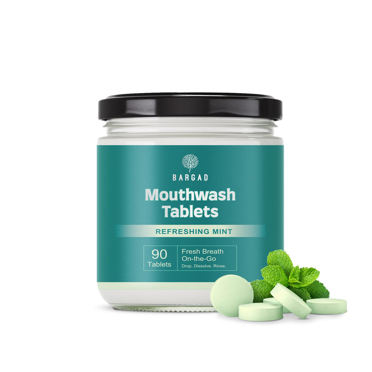 Hero image of Bargad Mouthwash Tablets in natural mint flavor