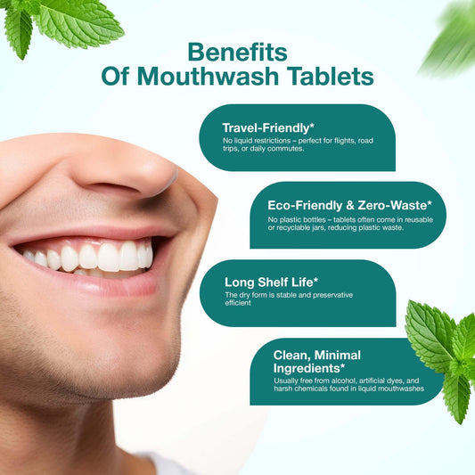 Water activation demonstration for Bargad Mouthwash Tablets