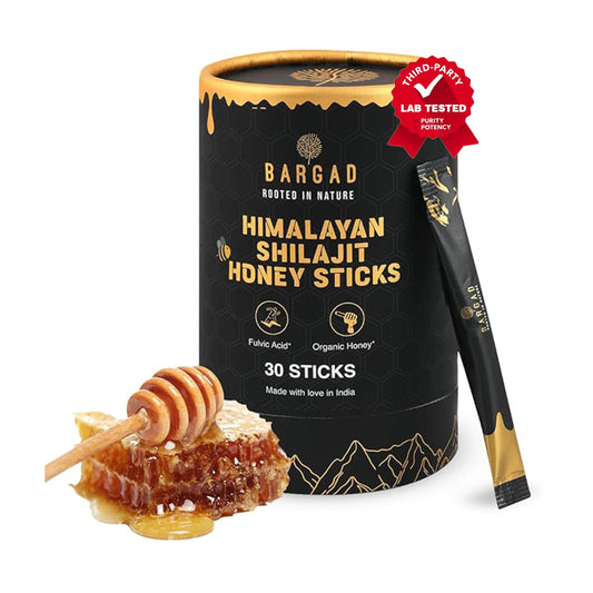 Hero image of Bargad Shilajit Honey Sticks with Saffron – 30 count