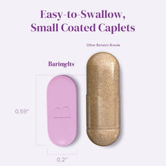 Label listing essential vitamins and 45 mg carbonyl iron in BariMelts