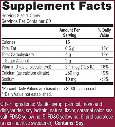 On-the-go Bariatric Advantage calcium citrate chewy bites being picked up for consumption