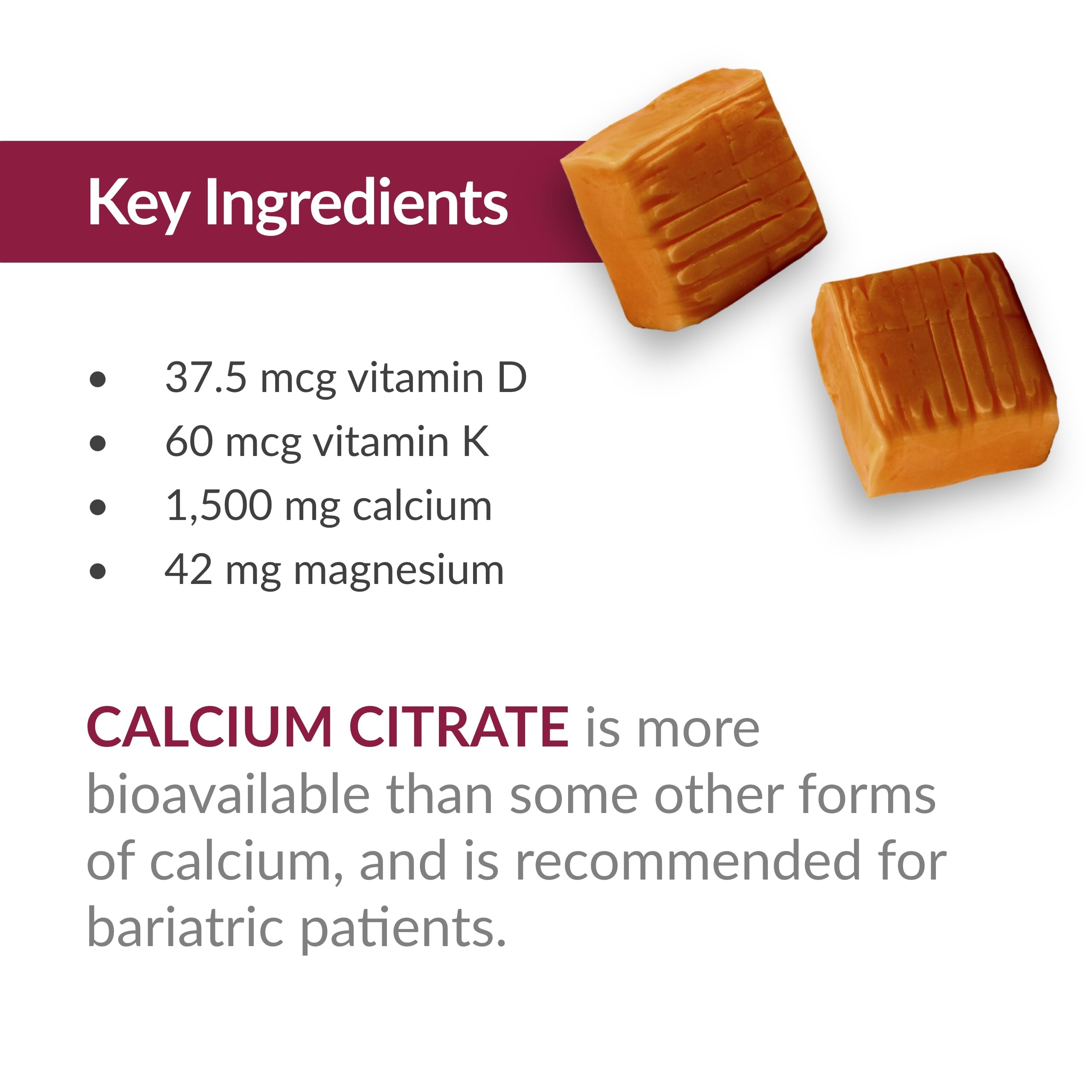 Vitamin D3 (125 IU) and calcium citrate chews image