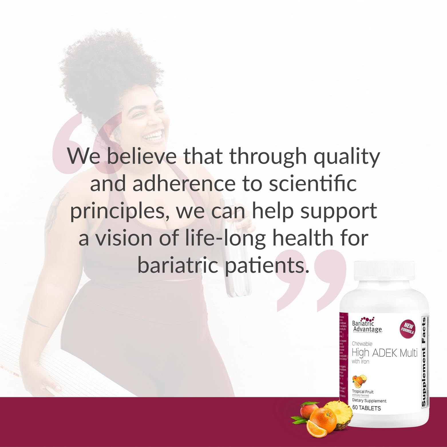 Bright product photo of Bariatric Advantage ADEK with Iron chewables