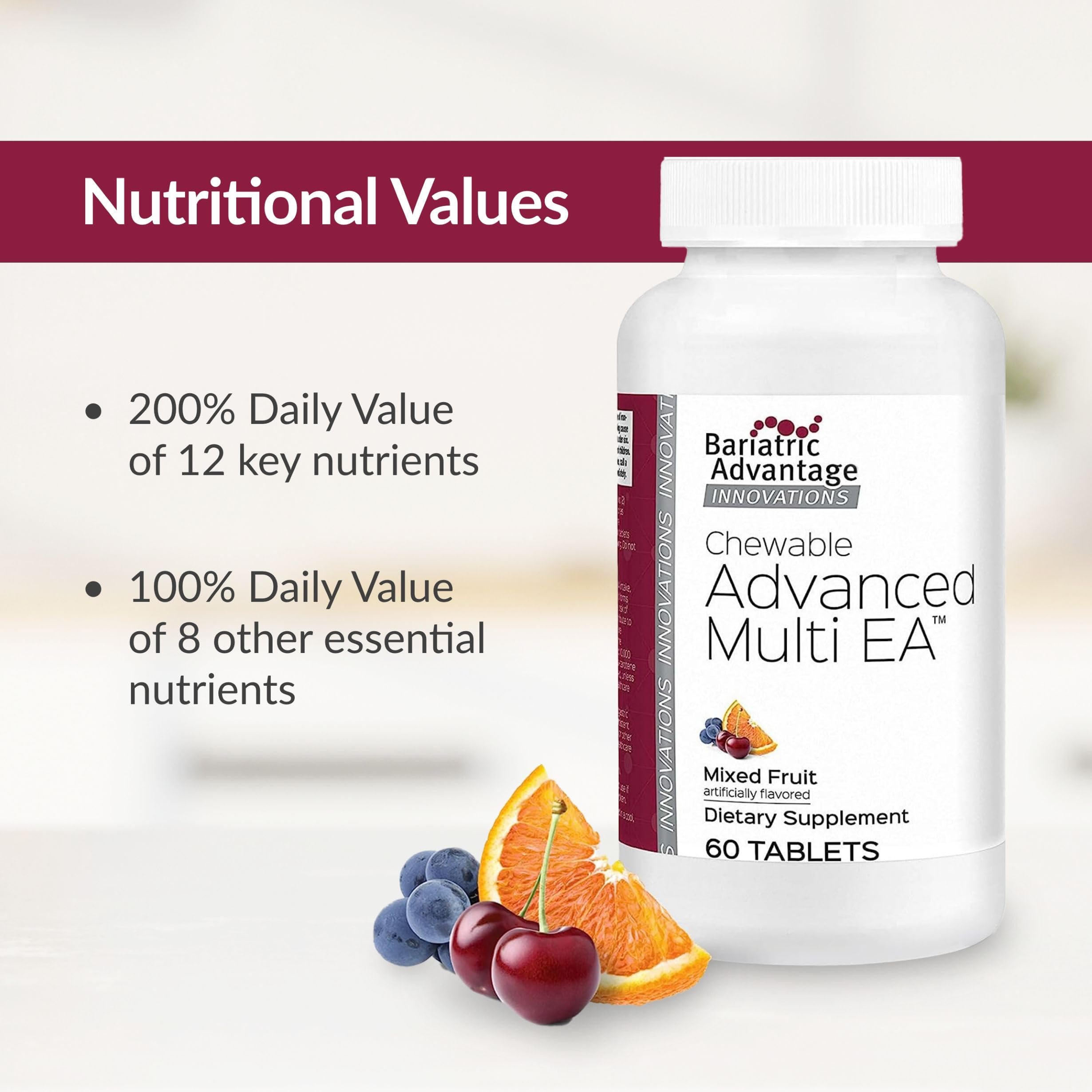 Micelle absorption technology in Bariatric Advantage Advanced Multi EA for enhanced uptake.
