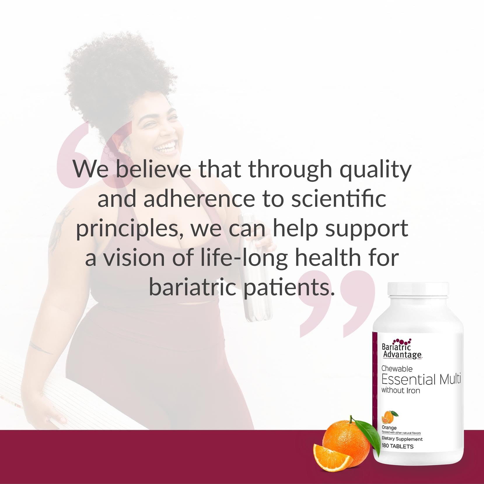 Packaging of Bariatric Advantage complete chewable multivitamin orange