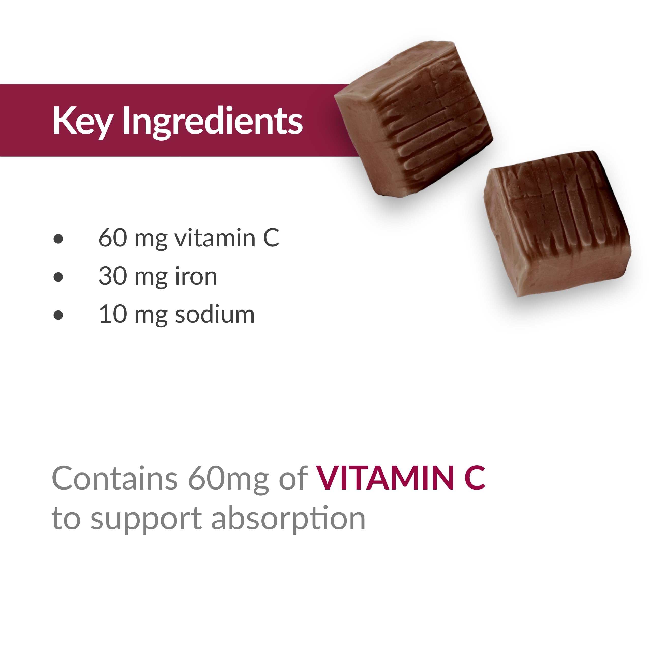 30-count packaging of Bariatric Advantage Iron Chewy Bite