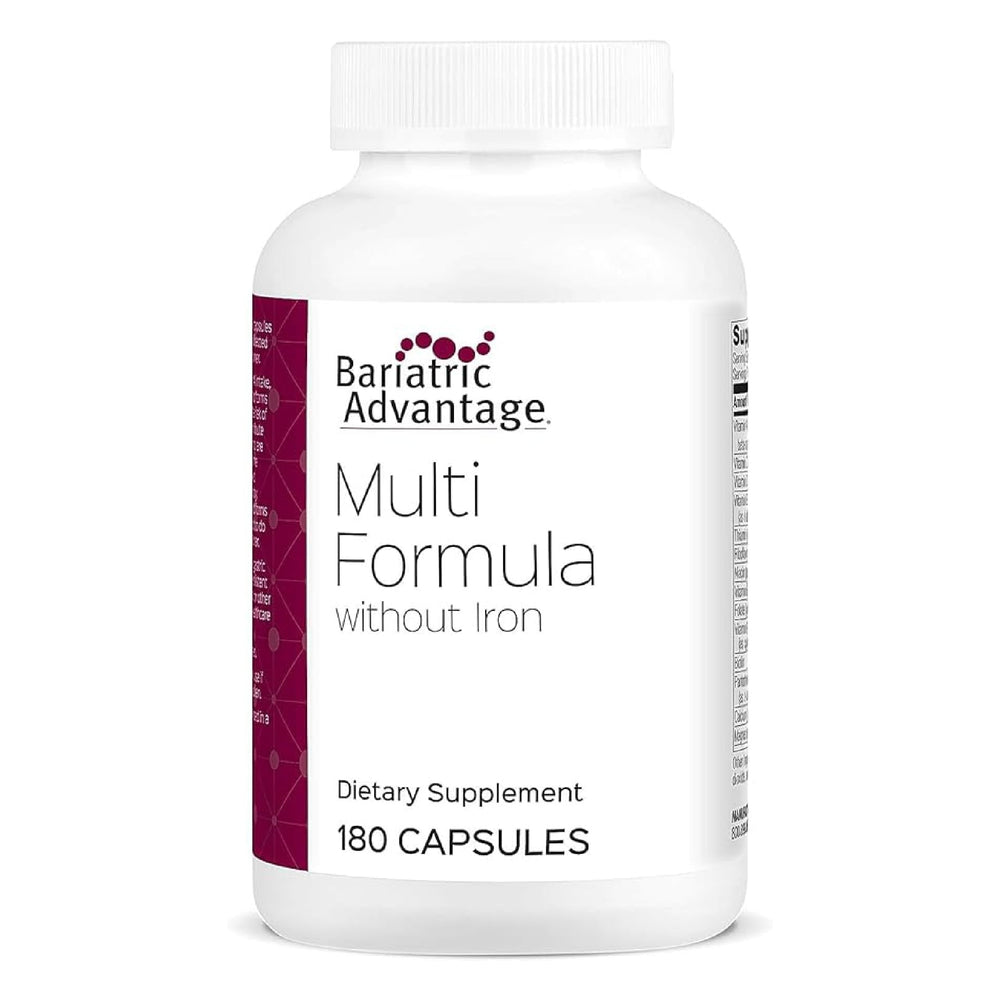 Front of Bariatric Advantage Multi Formula without Iron 180-cap bottle
